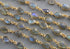 Labradorite Puff Pear Faceted Bezel Chain, (BC-LAB-173)
